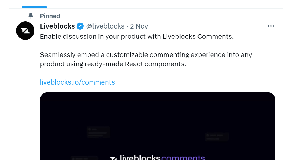 Liveblocks X/Twitter screenshot
